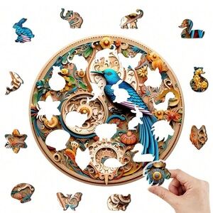 Vibrant Bird Wooden Puzzle